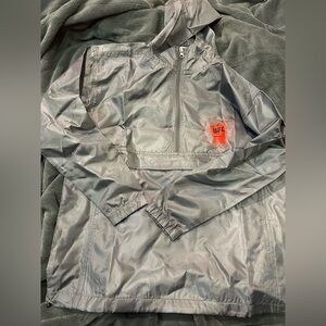 UFC  Nylon Windbreaker Hoodie Jacket charcoal sz xl nwt